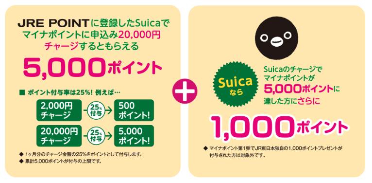 Suica（条件達成で1000ポイントキャンペーン）